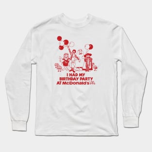 McDonalds Birthday Party Long Sleeve T-Shirt